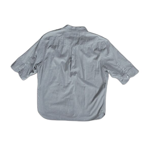 ALLSAINTS Gray Cotton Short Sleeve Button Up Shirt Top Mens Size XXL - Picture 6 of 12